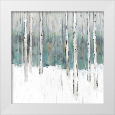 Winters Trail III  White Modern Wood Framed Art Print by Isabelle Z