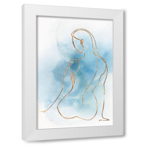 Figurative II  White Modern Wood Framed Art Print by Isabelle Z