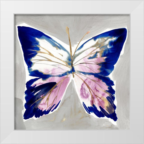 Fluttering I  White Modern Wood Framed Art Print by Isabelle Z