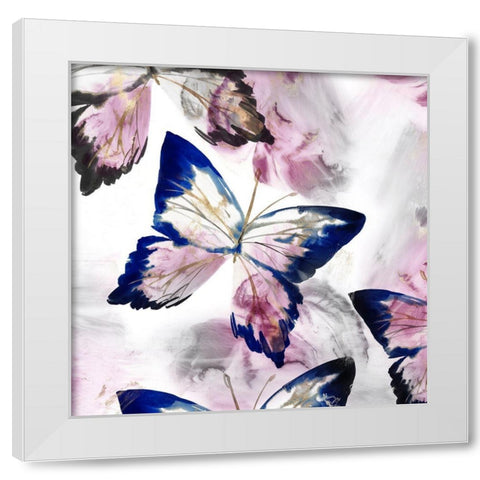 Fluttering III  White Modern Wood Framed Art Print by Isabelle Z