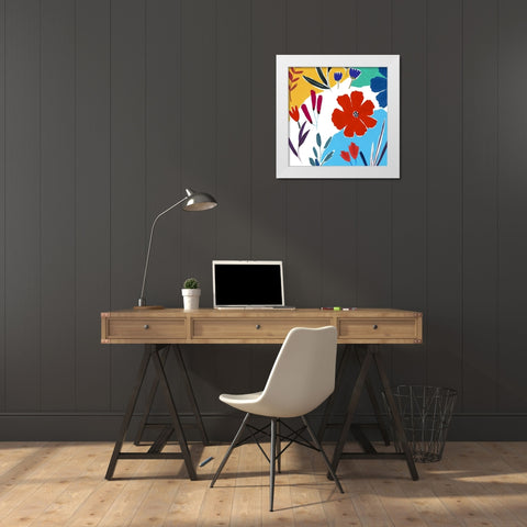 Cheerfulness II  White Modern Wood Framed Art Print by Isabelle Z