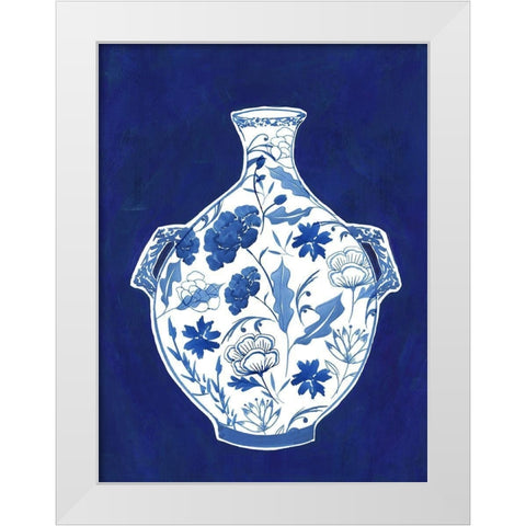 Indgio Porcelain Vase I  White Modern Wood Framed Art Print by Isabelle Z