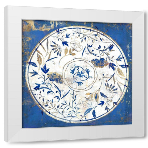 Indgio Porcelain Tile I  White Modern Wood Framed Art Print by Isabelle Z