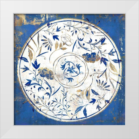 Indgio Porcelain Tile I  White Modern Wood Framed Art Print by Isabelle Z