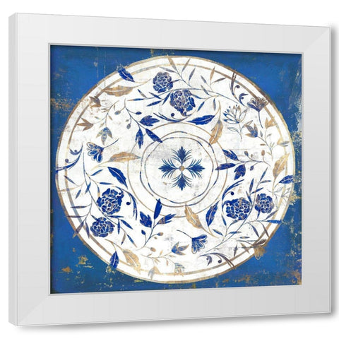 Indgio Porcelain Tile II  White Modern Wood Framed Art Print by Isabelle Z