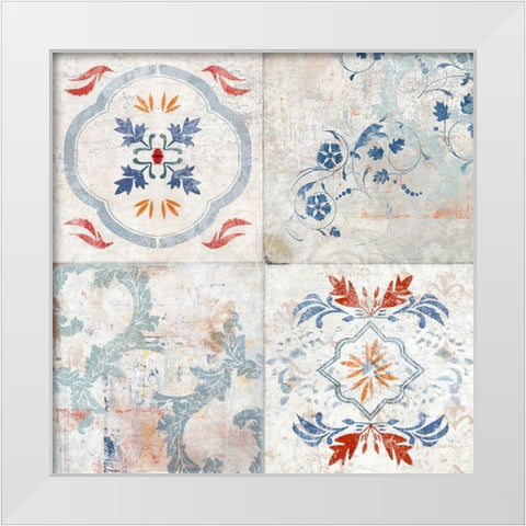 Delicate Motifs I White Modern Wood Framed Art Print by Isabelle Z