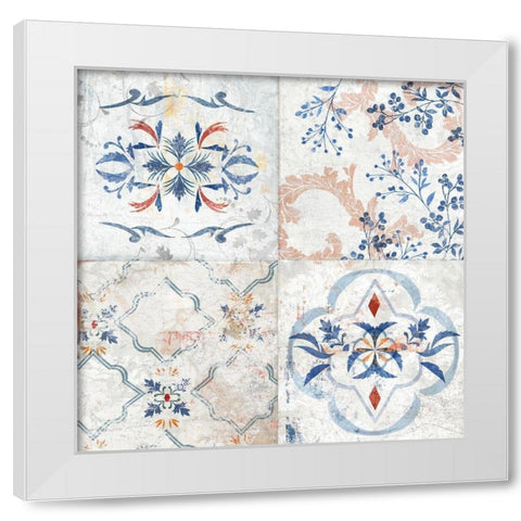 Delicate Motifs II White Modern Wood Framed Art Print by Isabelle Z
