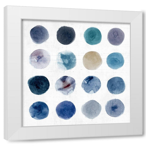 Encompassed Indigo  White Modern Wood Framed Art Print by Isabelle Z