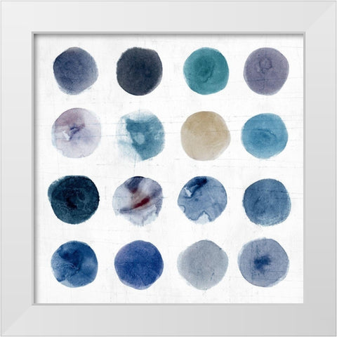 Encompassed Indigo  White Modern Wood Framed Art Print by Isabelle Z