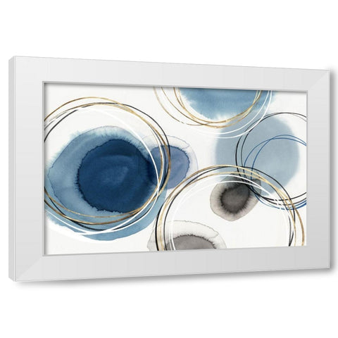 Infinity Indigio I  White Modern Wood Framed Art Print by Isabelle Z