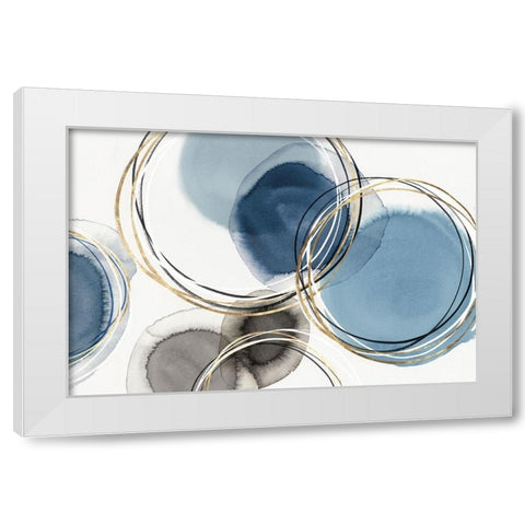 Infinity Indigio II  White Modern Wood Framed Art Print by Isabelle Z