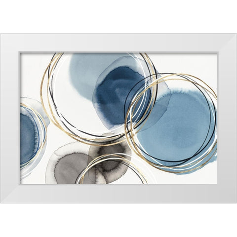 Infinity Indigio II  White Modern Wood Framed Art Print by Isabelle Z