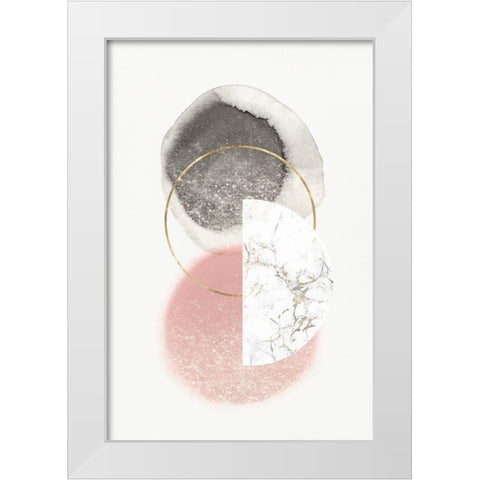 Blushing Geo II  White Modern Wood Framed Art Print by Isabelle Z