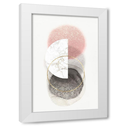 Blushing Geo III  White Modern Wood Framed Art Print by Isabelle Z