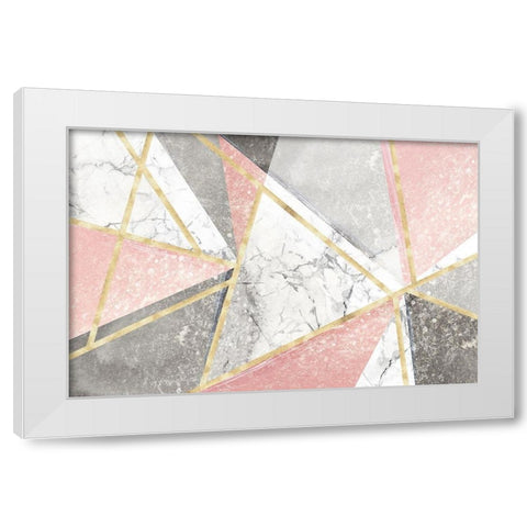 Goldie I  White Modern Wood Framed Art Print by Isabelle Z