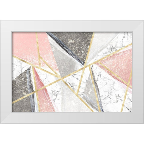 Goldie II  White Modern Wood Framed Art Print by Isabelle Z