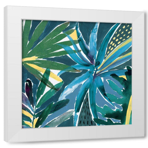 Tropical Blues  White Modern Wood Framed Art Print by Isabelle Z