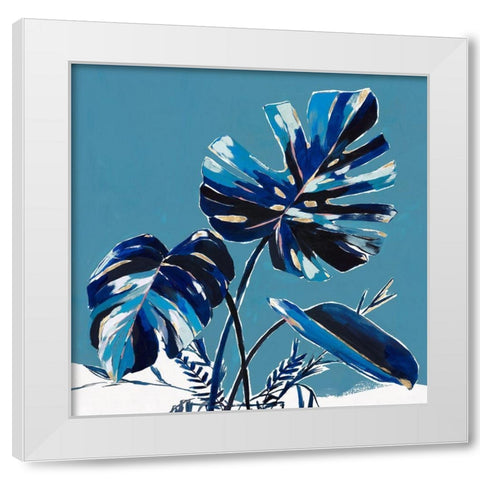 Swaying Palms I  White Modern Wood Framed Art Print by Isabelle Z