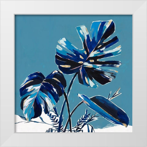 Swaying Palms I  White Modern Wood Framed Art Print by Isabelle Z