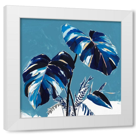 Swaying Palms II  White Modern Wood Framed Art Print by Isabelle Z