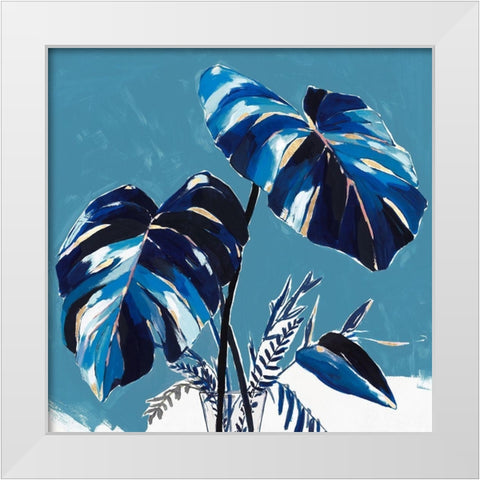 Swaying Palms II  White Modern Wood Framed Art Print by Isabelle Z