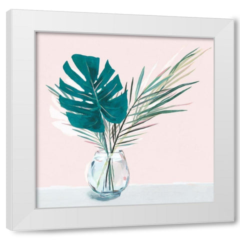 Sunday Palms  White Modern Wood Framed Art Print by Isabelle Z