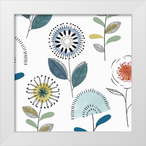 Trailing  White Modern Wood Framed Art Print by Isabelle Z