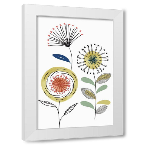 Pursuing  White Modern Wood Framed Art Print by Isabelle Z