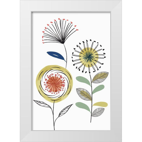 Pursuing  White Modern Wood Framed Art Print by Isabelle Z