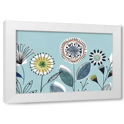 Scandi Florals I  White Modern Wood Framed Art Print by Isabelle Z