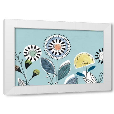 Scandi Florals II  White Modern Wood Framed Art Print by Isabelle Z