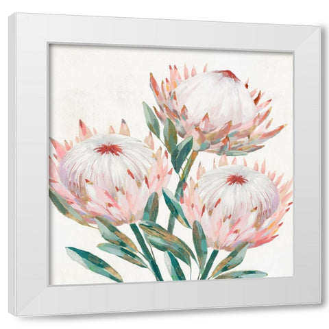King Protea II  White Modern Wood Framed Art Print by Isabelle Z