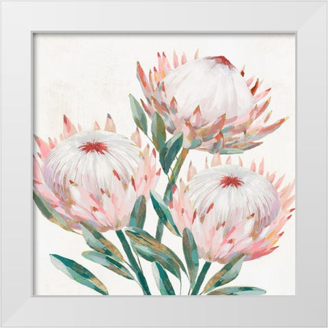 King Protea II  White Modern Wood Framed Art Print by Isabelle Z
