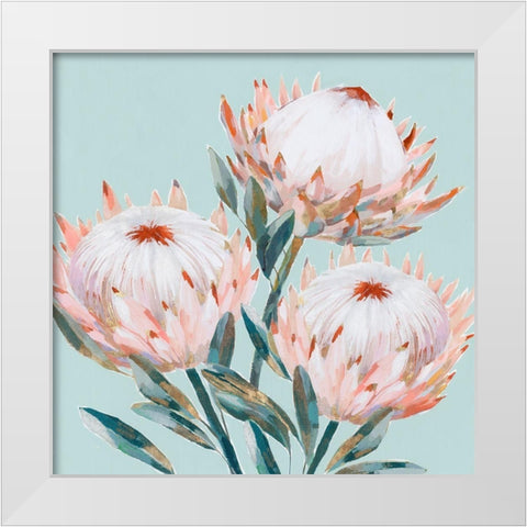 King Protea II Mint Version  White Modern Wood Framed Art Print by Isabelle Z