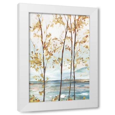 Sage Tree Forest I White Modern Wood Framed Art Print by Isabelle Z