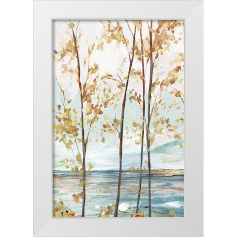 Sage Tree Forest I White Modern Wood Framed Art Print by Isabelle Z
