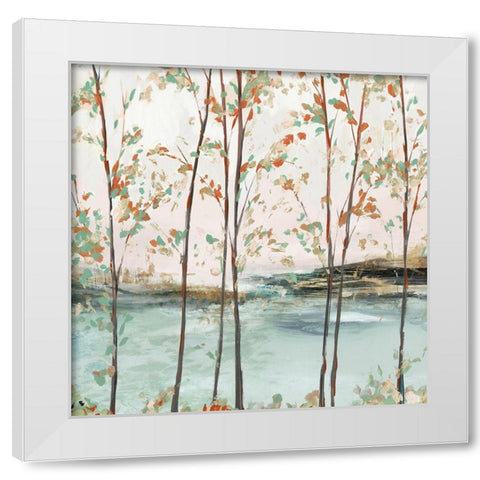 Sage Tree Forest II  White Modern Wood Framed Art Print by Isabelle Z