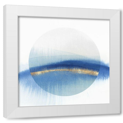 Indigo Eclipse I  White Modern Wood Framed Art Print by Isabelle Z