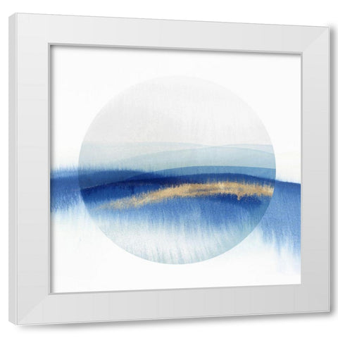 Indigo Eclipse II  White Modern Wood Framed Art Print by Isabelle Z
