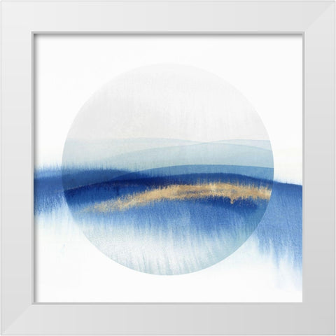Indigo Eclipse II  White Modern Wood Framed Art Print by Isabelle Z
