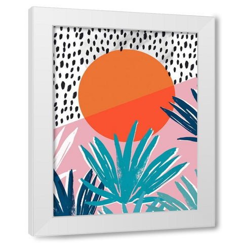Miami Vice II White Modern Wood Framed Art Print by Isabelle Z