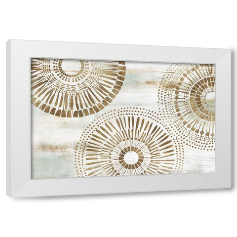 Golden Circus I  White Modern Wood Framed Art Print by Isabelle Z