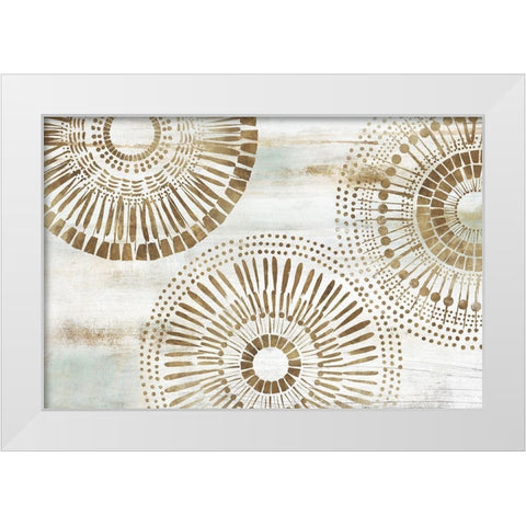 Golden Circus I  White Modern Wood Framed Art Print by Isabelle Z