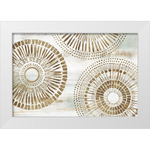 Golden Circus II  White Modern Wood Framed Art Print by Isabelle Z