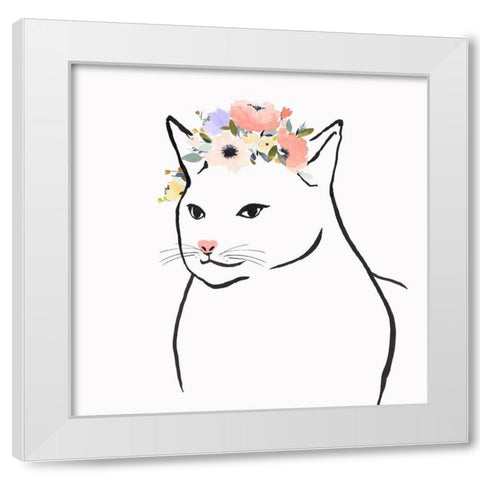 Cleo I  White Modern Wood Framed Art Print by Isabelle Z