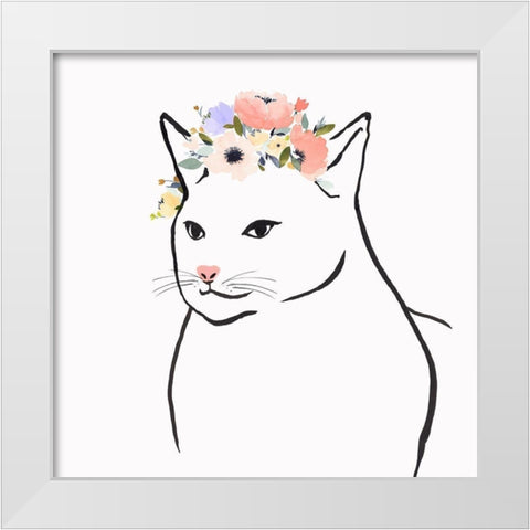 Cleo I  White Modern Wood Framed Art Print by Isabelle Z