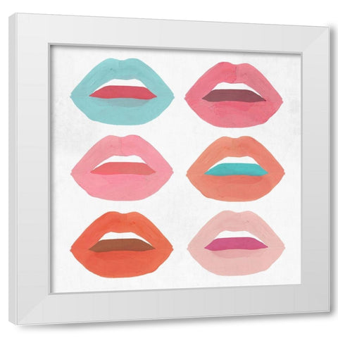 Flaming Lips I  White Modern Wood Framed Art Print by Isabelle Z