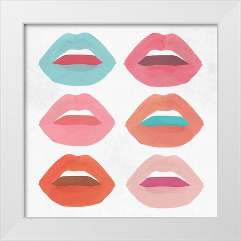 Flaming Lips I  White Modern Wood Framed Art Print by Isabelle Z