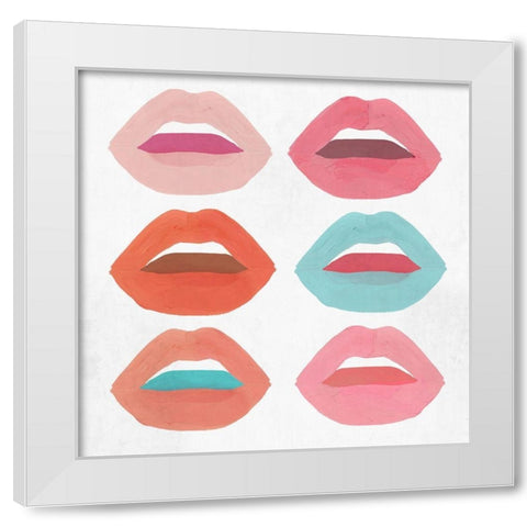 Flaming Lips II   White Modern Wood Framed Art Print by Isabelle Z