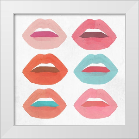 Flaming Lips II   White Modern Wood Framed Art Print by Isabelle Z